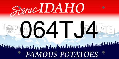 064TJ4 Idaho License Plate