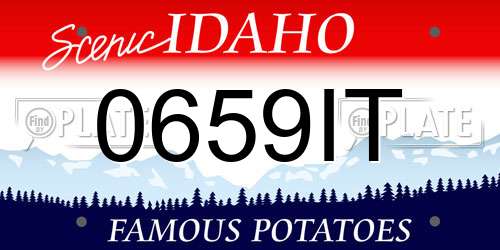 0659IT Idaho License Plate