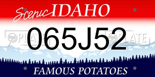 065J52 Idaho License Plate