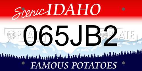 065JB2 Idaho License Plate
