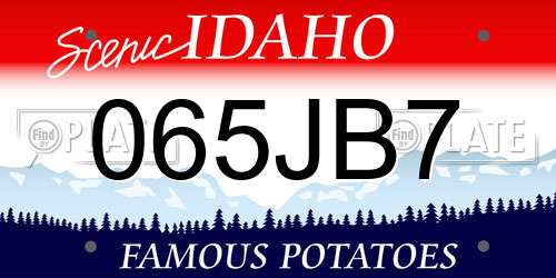 065JB7 Idaho License Plate