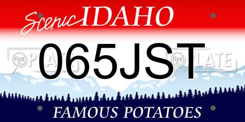 065JST Idaho License Plate