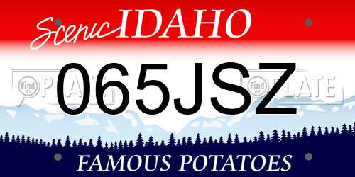 065JSZ Idaho License Plate