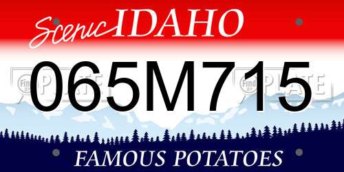 065M715 Idaho License Plate