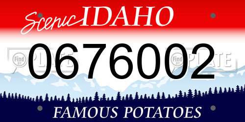 0676002 Idaho License Plate