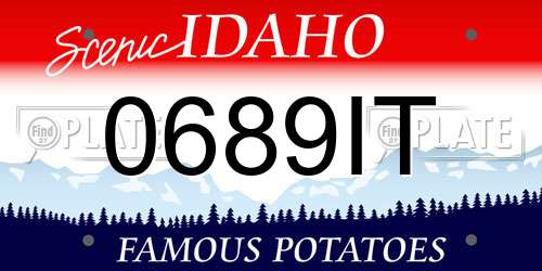 0689IT Idaho License Plate