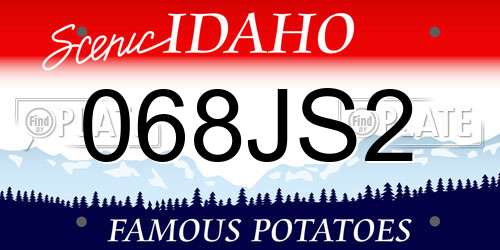 068JS2 Idaho License Plate
