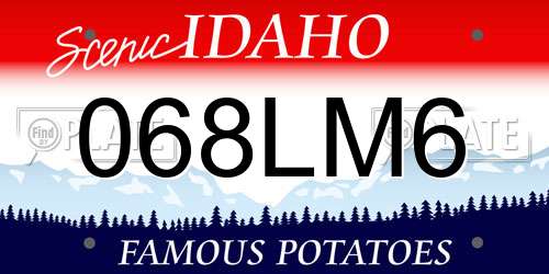 068LM6 Idaho License Plate