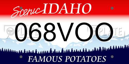 068VOO Idaho License Plate