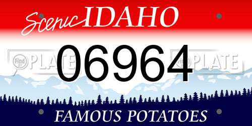 06964 Idaho License Plate