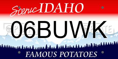 06BUWK Idaho License Plate