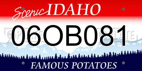 06OB081 Idaho License Plate