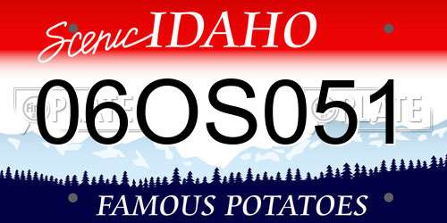 06OS051 Idaho License Plate