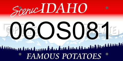 06OS081 Idaho License Plate