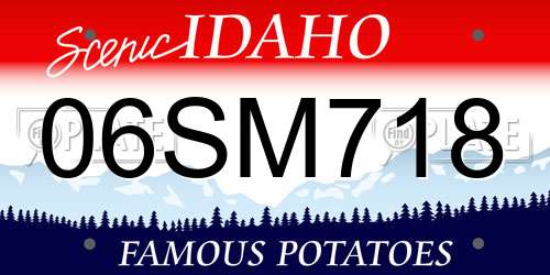 06SM718 Idaho License Plate