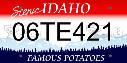 06TE421 Idaho License Plate