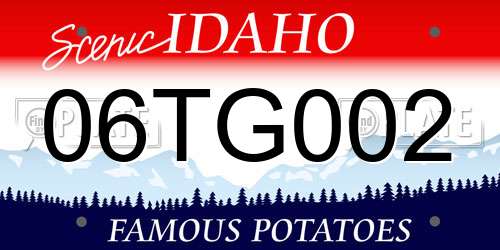 06TG002 Idaho License Plate