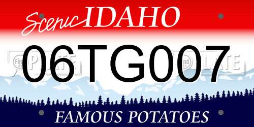 06TG007 Idaho License Plate