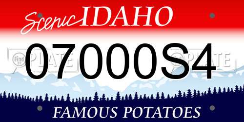 07000S4 Idaho License Plate