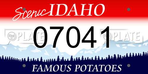 07041 Idaho License Plate