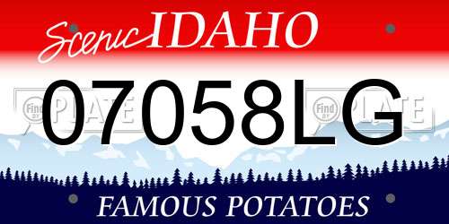 07058LG Idaho License Plate