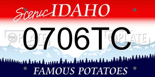 0706TC Idaho License Plate