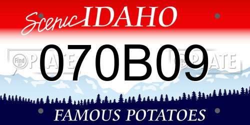 070B09 Idaho License Plate