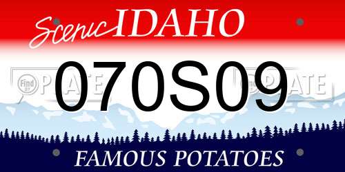 070S09 Idaho License Plate
