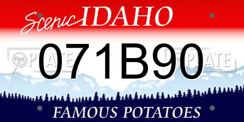 071B90 Idaho License Plate