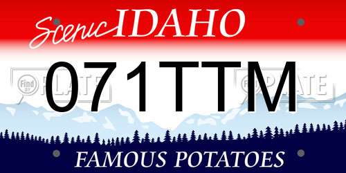 071TTM Idaho License Plate