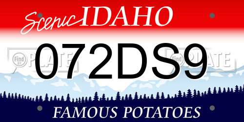 072DS9 Idaho License Plate