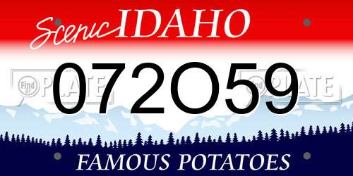 072O59 Idaho License Plate