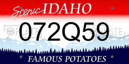 072Q59 Idaho License Plate