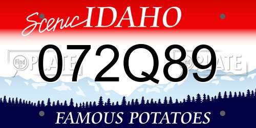 072Q89 Idaho License Plate