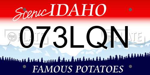 073LQN Idaho License Plate