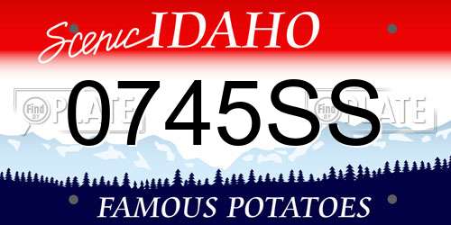 0745SS Idaho License Plate