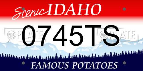 0745TS Idaho License Plate
