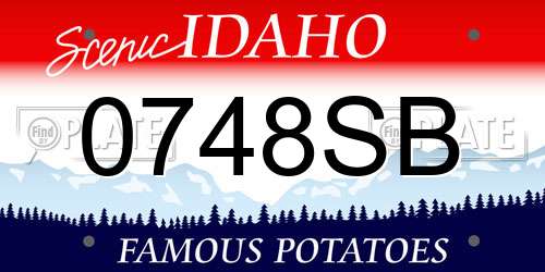 0748SB Idaho License Plate