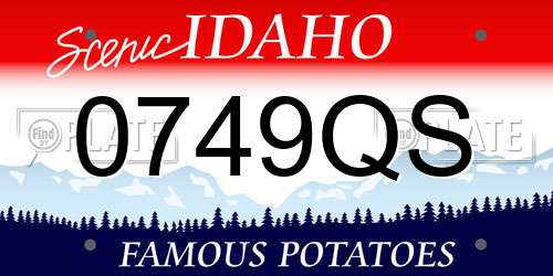 0749QS Idaho License Plate