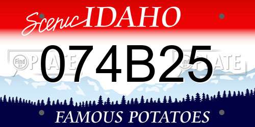 074B25 Idaho License Plate