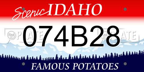 074B28 Idaho License Plate