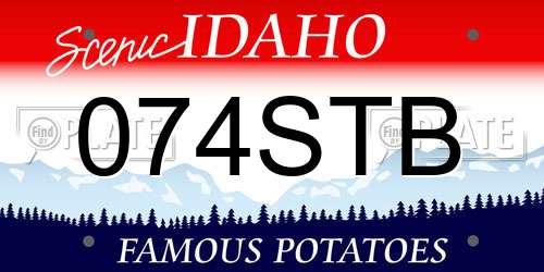 074STB Idaho License Plate
