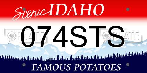 074STS Idaho License Plate