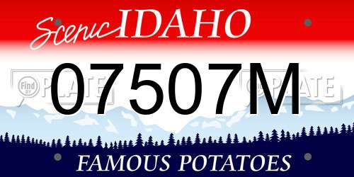 07507M Idaho License Plate