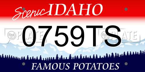 0759TS Idaho License Plate
