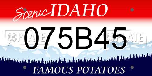 075B45 Idaho License Plate