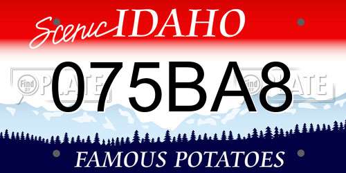 075BA8 Idaho License Plate