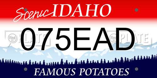 075EAD Idaho License Plate