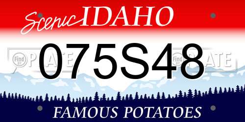 075S48 Idaho License Plate