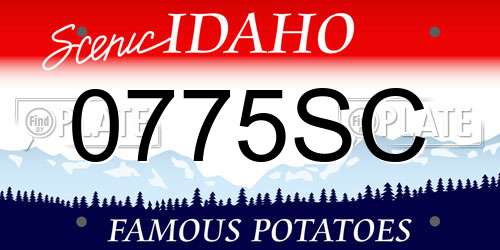 0775SC Idaho License Plate